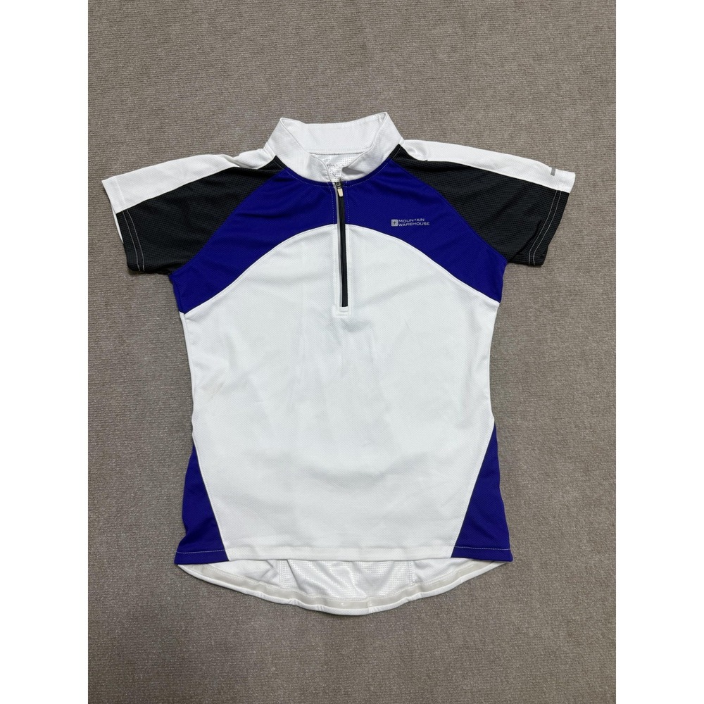 Mountain Warehouse Cycling Jersey Womens US 12 Large Half Zip Back Pockets